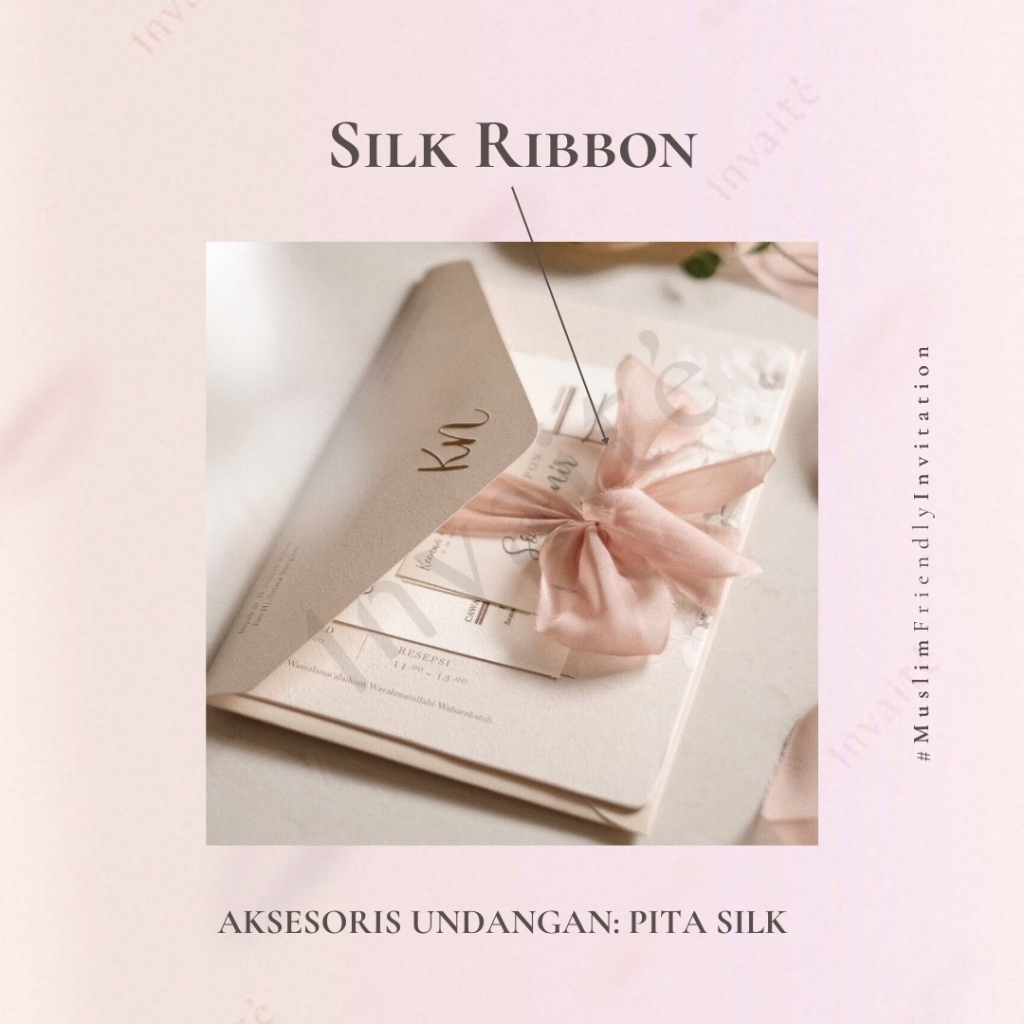 

Silk Ribbon “SOFT PINK” | Pita Ribbon | Pita Undangan | Wedding Styling Ribbon | Aksesoris Undangan Pita