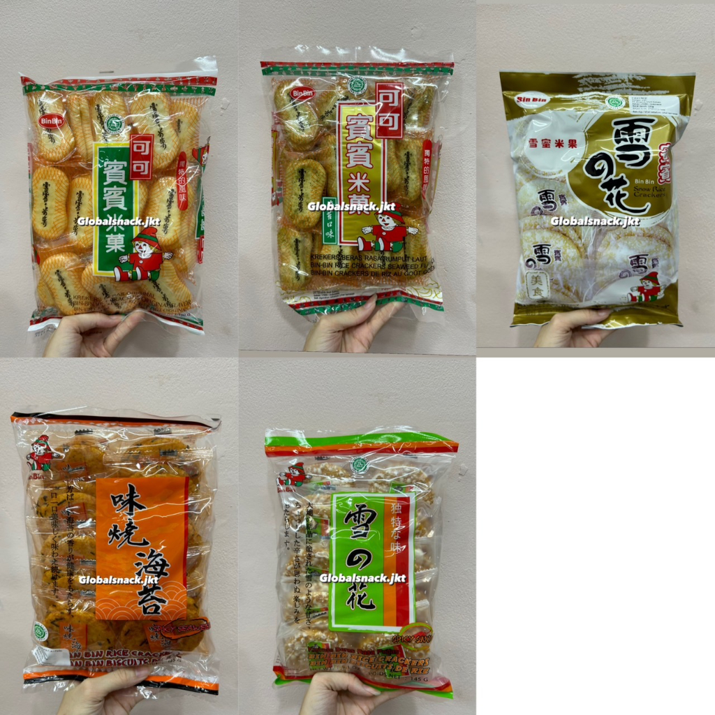 

BIN BIN RICE CRACKERS ORIGINAL / SPICY SNOW / SPICY SEAWEED / SNOW / SEAWEED - BINBIN