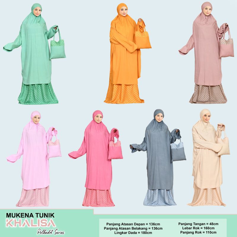 MUKENA TUNIK KALISA TUNIK POLKADOT SERIES