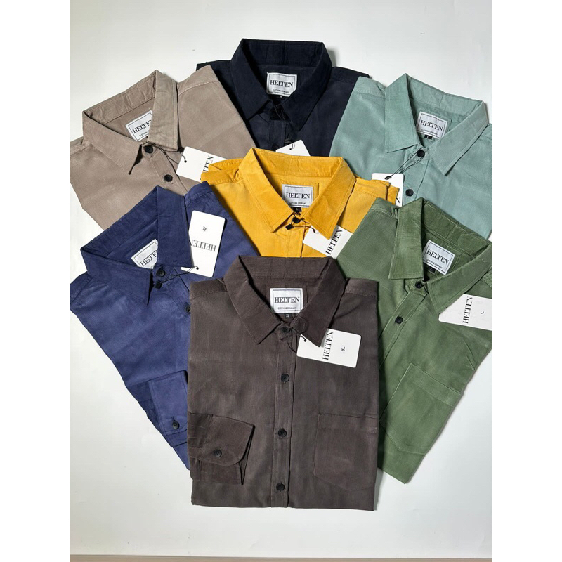 kemeja PRIA lengan panjang bahan corduroy kemeja panjang corduroy