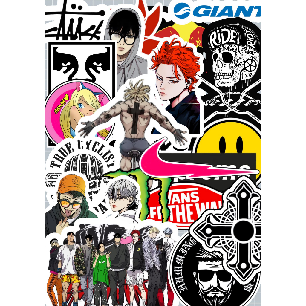 STIKER STICKER VINYL AESTHETIC MURAH 18PCS STICKER FIXED GEAR JAY JO WIND BREAKER 2 | ANTI AIR UNTUK