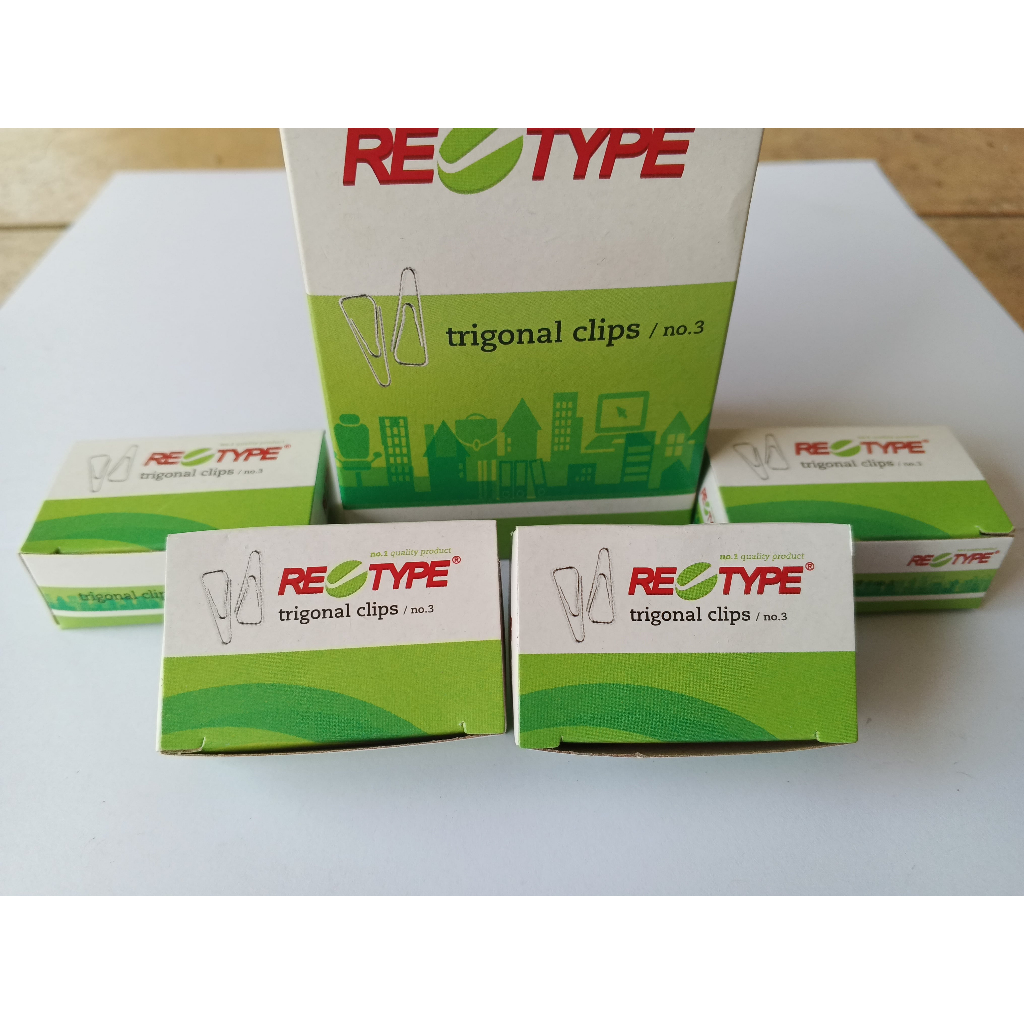 

Trigonal Clips / Penjepit Kertas/ Klip Kertas No 1, 3, 5 Re type