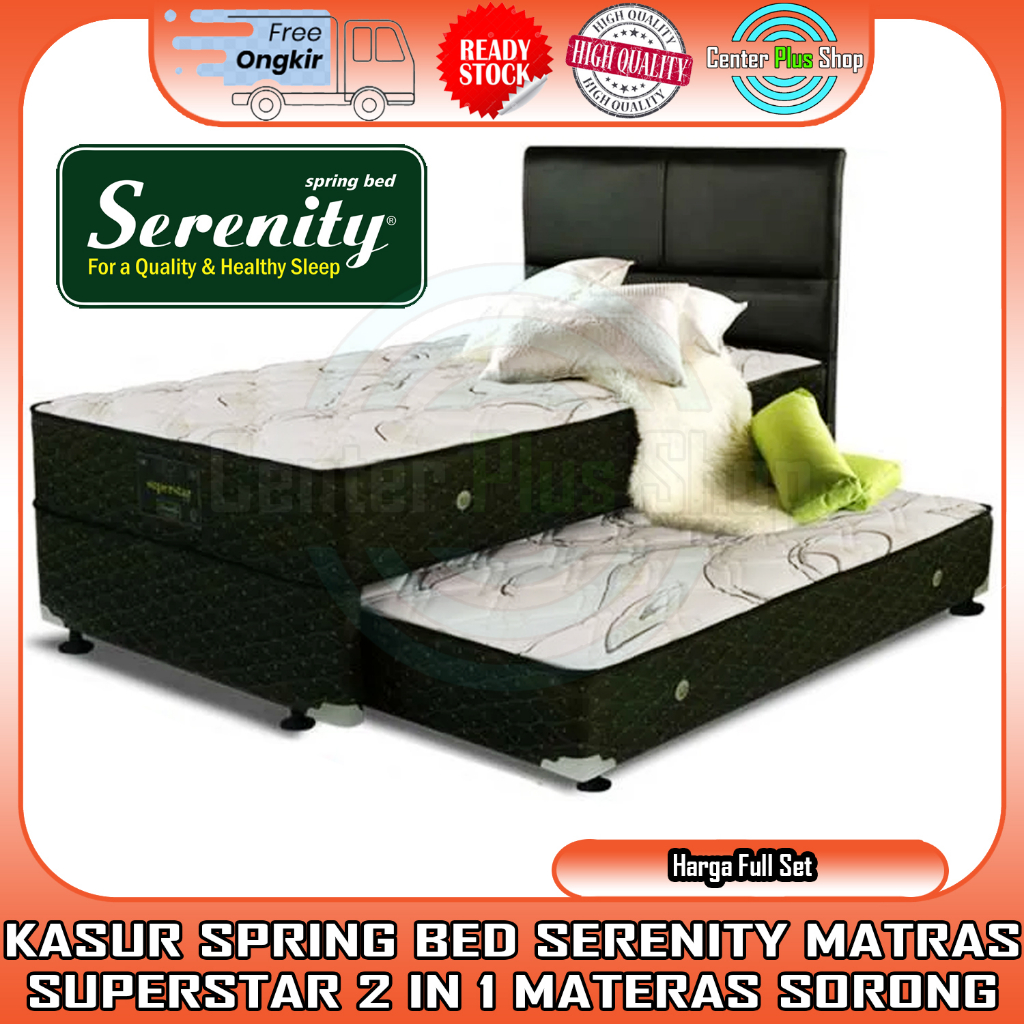 [Kargo] SPRINGBED SERENITY 2 IN 1 SUPERSTAR KASUR SERENITI ELITE 2IN1 SPRING BED SORONG FULL SET FUL
