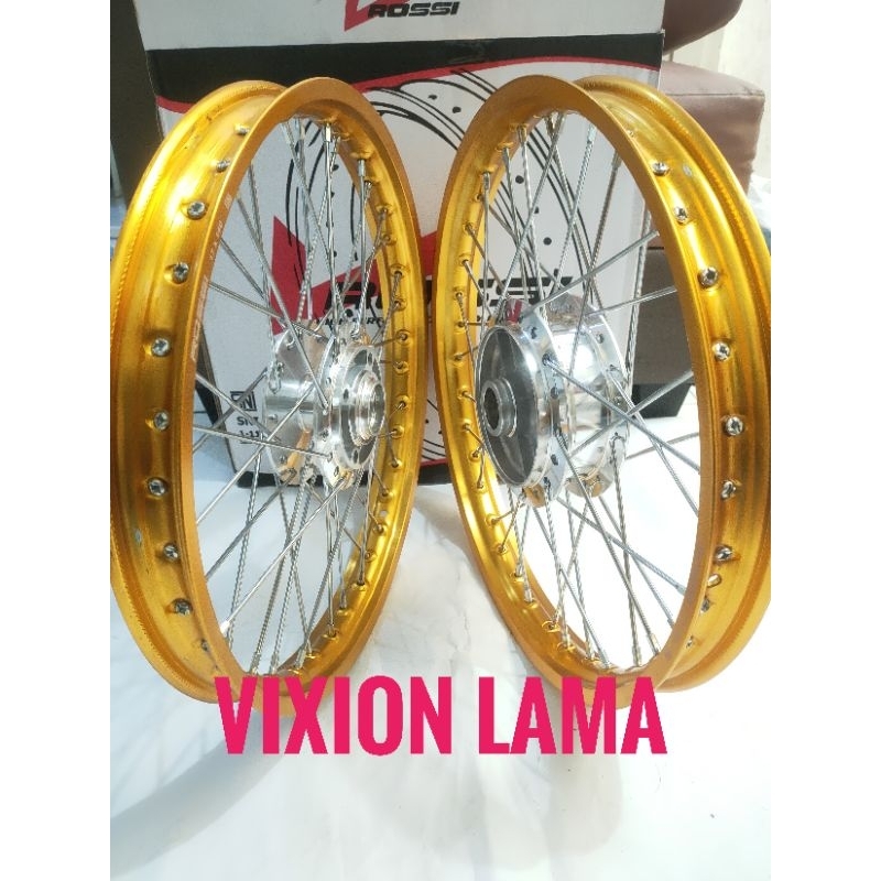 Sepaket Velg Rossi Vixion lama - Vixion Old - Tromol Set Jari Jari Velg Ukuran Lebar 140 / 140 Ring1