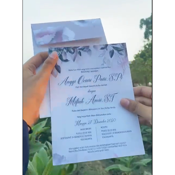 UNDANGAN AMPLOP PREMIUM ELEGAN PERNIKAHAN NIKAH