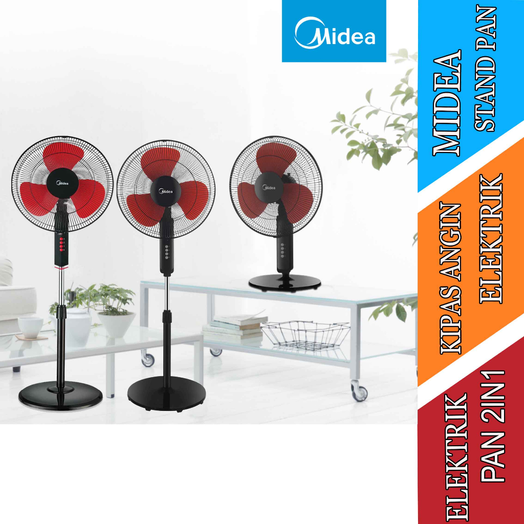 Kipas Angin 2IN1 - Midea - Kipas Angin Stand Pan - Elektrik Pan