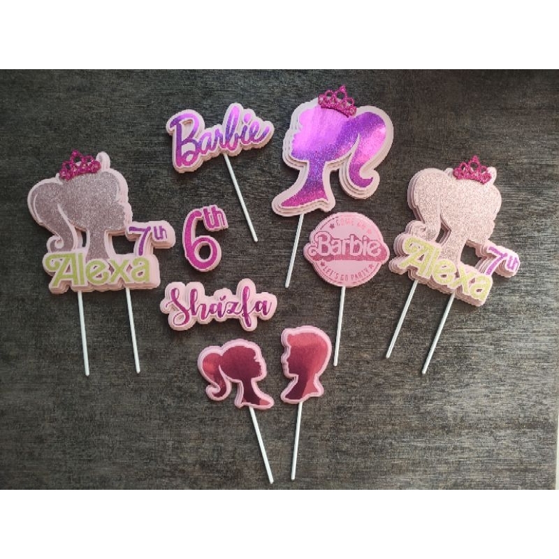 Barbie Cake Topper / Custom Cake Topper / Glitter cake Topper