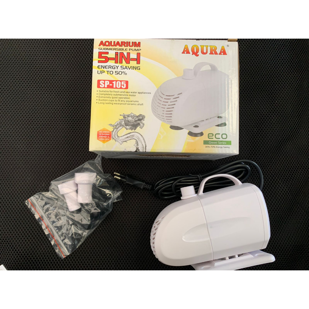 Pompa celup kolam ikan koi low Watt aqura 105 pompa aquarium