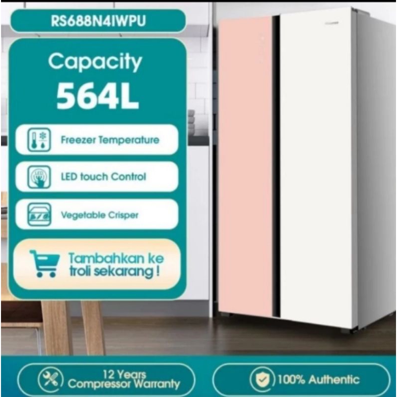 Kulkas Hisense RS688 Side by side