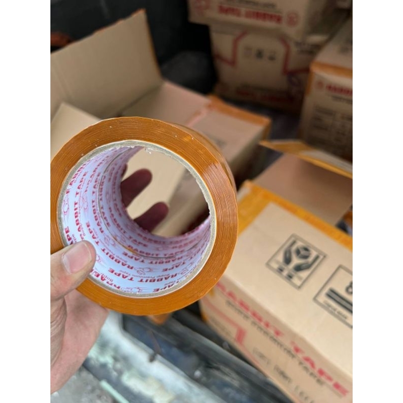 

LAKBAN BENING / COKLAT 2INCH MEREK RABBIT 48MM X90 YARD HANYA...