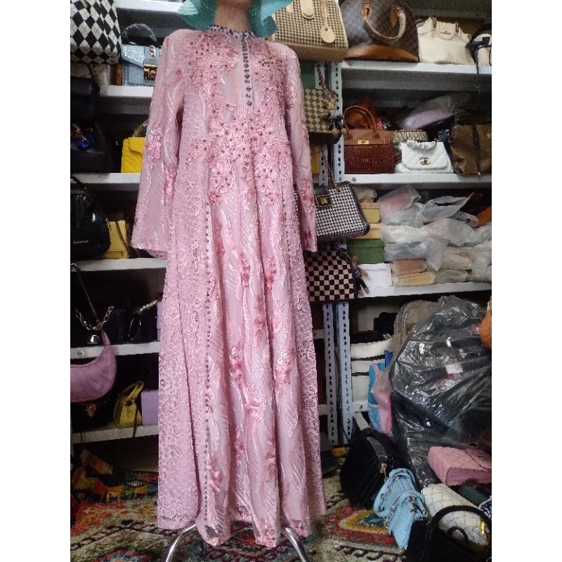 Gamis Full Brukat Tozzo