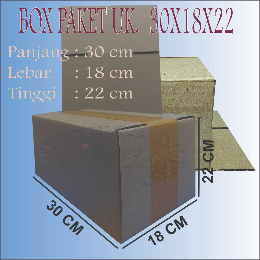 

Box packing uk. 30x18x22 cm kerdus karton packing online murah