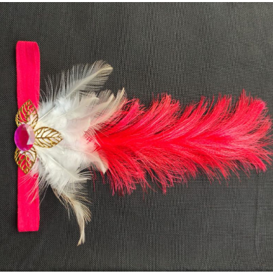 hadban bulu/hiasan kepala/hiasan karnafal merah putih