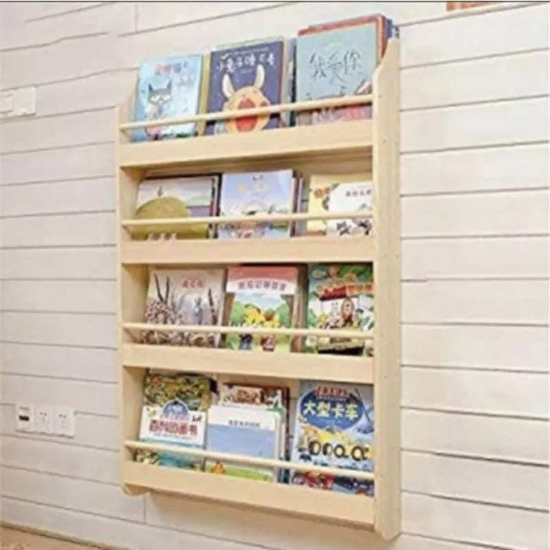 Rak dinding buku Rak serbaguna Dinding Hiasan Rak buku dinding 80x49x7cm Space nya 20cm an bahan Pinus Oven