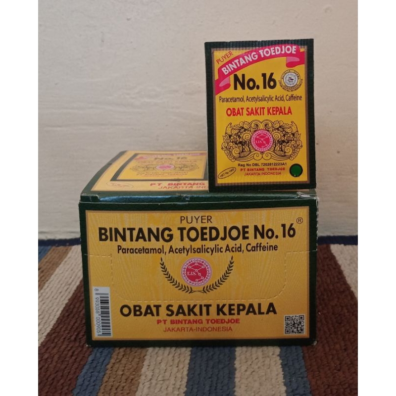 Puyer 16 Bintang Toedjoe Sachet / Obat Sakit Kepala / Sakit Gigi
