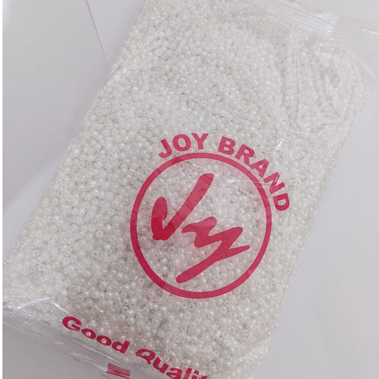 450 GR MOTE PASIR 8/0 141 PUTIH SUSU/ MANIK / KERAJINAN TANGAN GELANG DAN KALUNG / MONTE / DIY