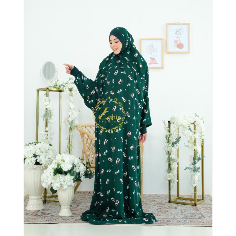 ZAHIS FASHION - Mukena Terusan Motif Terompah by Zahis / Mukena Terusan / Mukena Malaysia