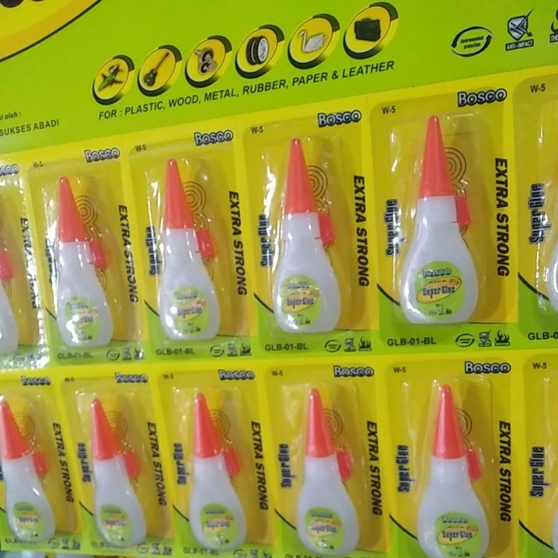 

lem bosco super glue isi 12 pcs