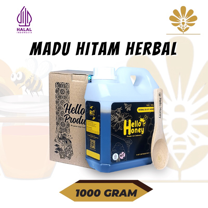 

Madu Hitam Herbal - hello honey Natural Pure Honey 1kg