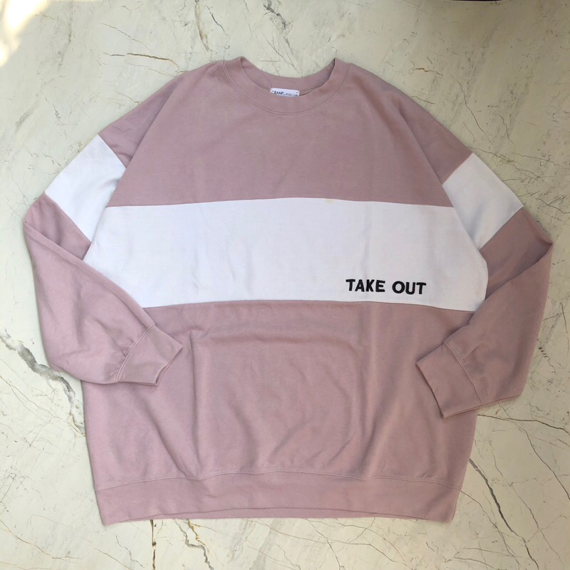 CREWNECK OVERSIZED 2 TONES CRAMP BY BIGSIZE - CN CRA 013