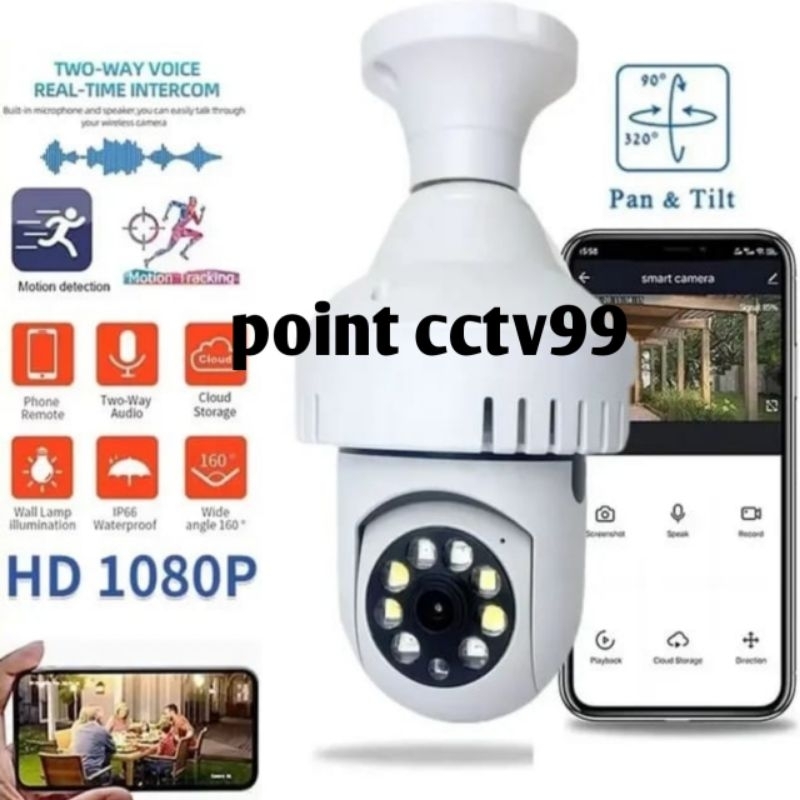 New Cctv IP Camera PTZ bohlam lampu alarm kamera full HD night vision kamera Cctv wifi