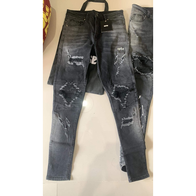 Uprise Tarantula V2 Black Biker Jeans size 28
