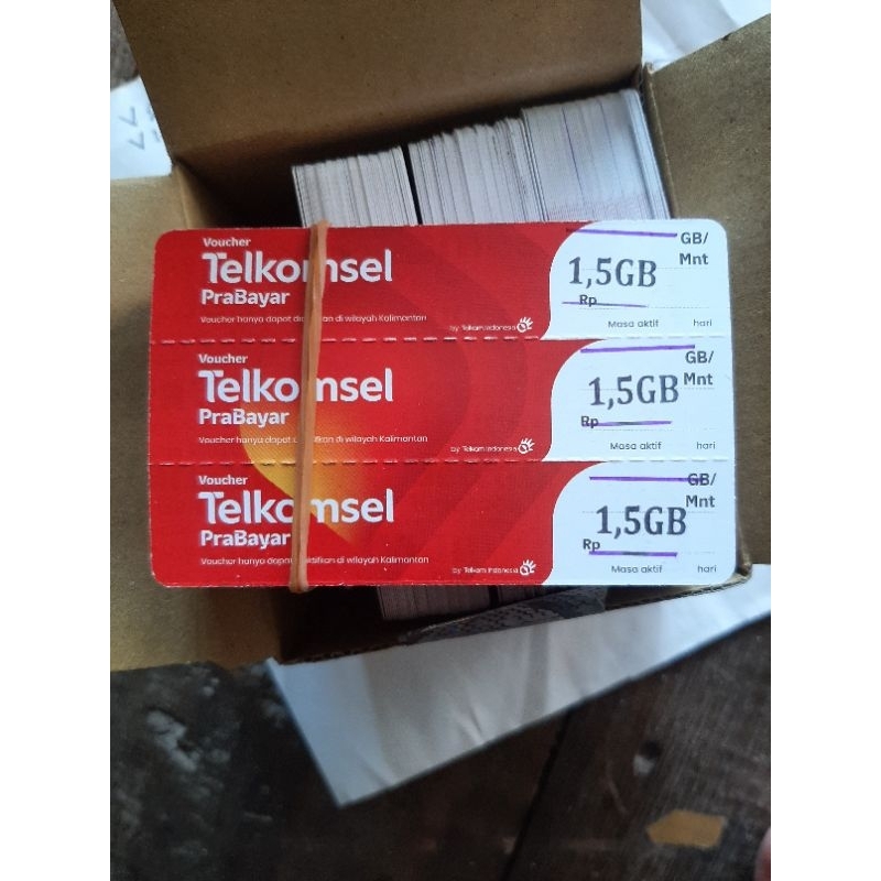 Voucher kuota Telkomsel 1,5GB 3 Hari Kalimantan, zona 2 varian baru