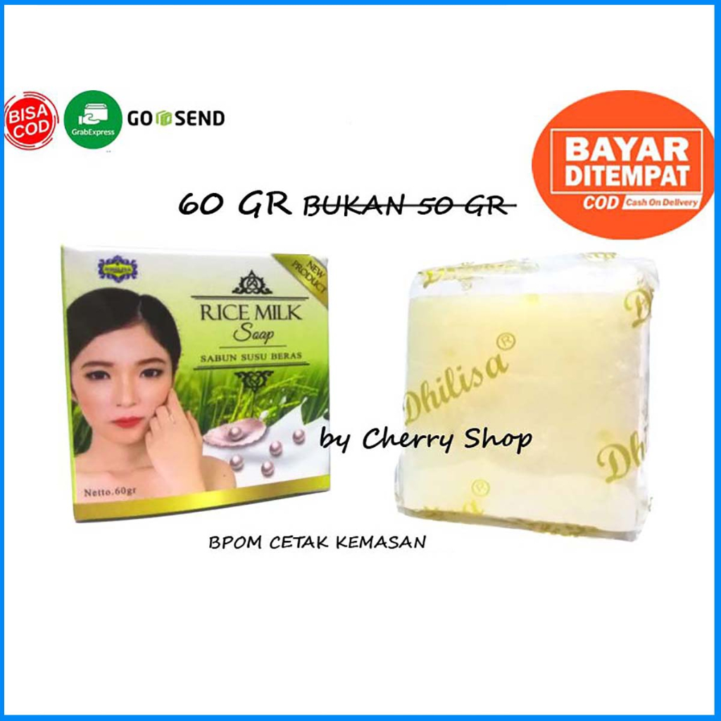 [BUY 12 GET GIFT] [BPOM] [DEALER] SABUN BERAS SUSU MUTIARA 60 GR DHILISA CHERRY BUKAN K-BROTHERS