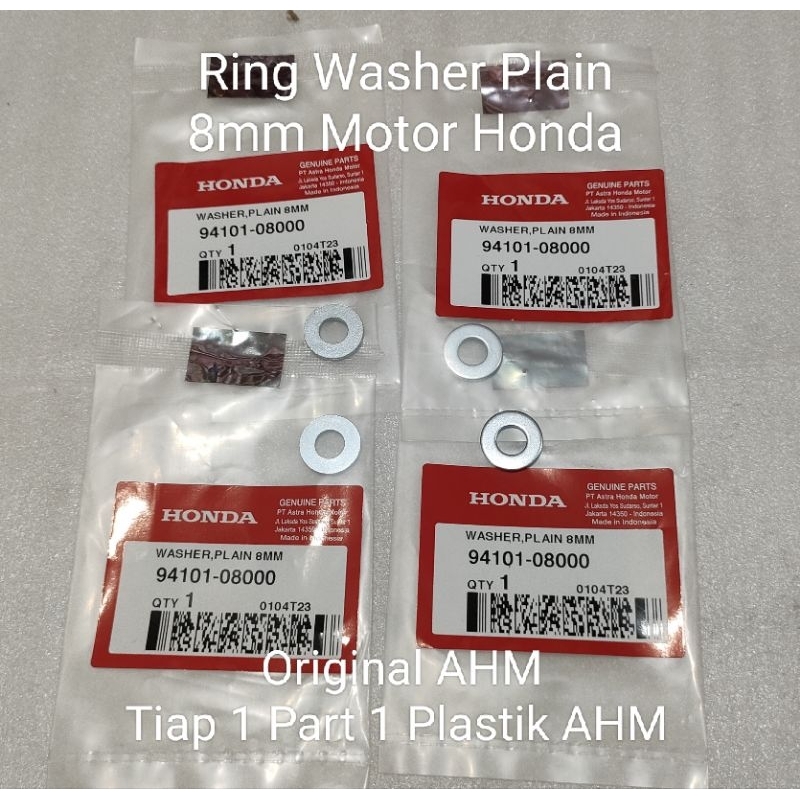 4PCS Ring Washer Plain 8mm Motor Honda Ori AHM 94101 08000