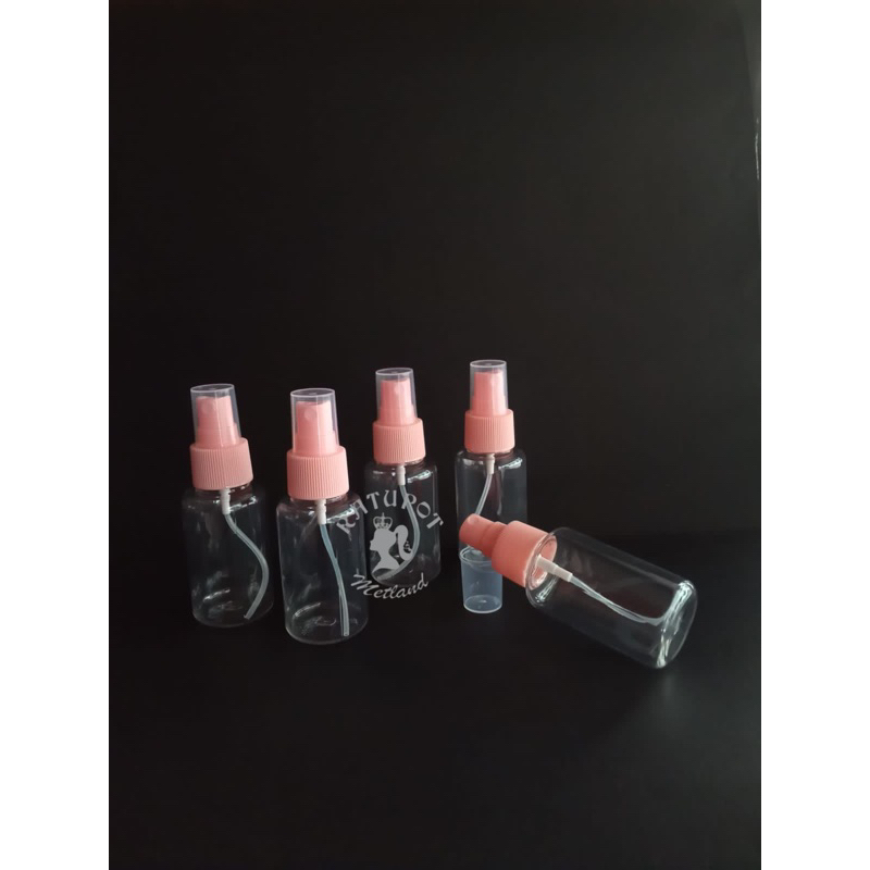 botol 60 ml TB bening spray pink