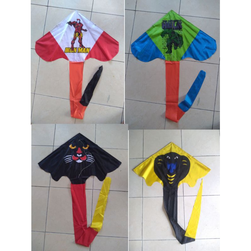 Layang layang pantai / layangan kain motif