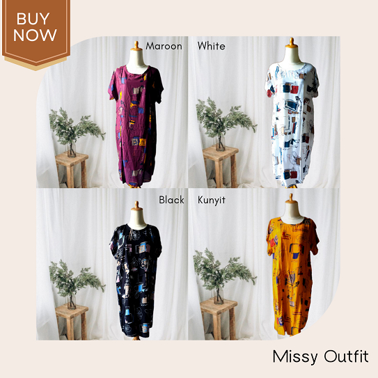 Daster Payung Abstrak Daster Rayon Baju Tidur Home Dress