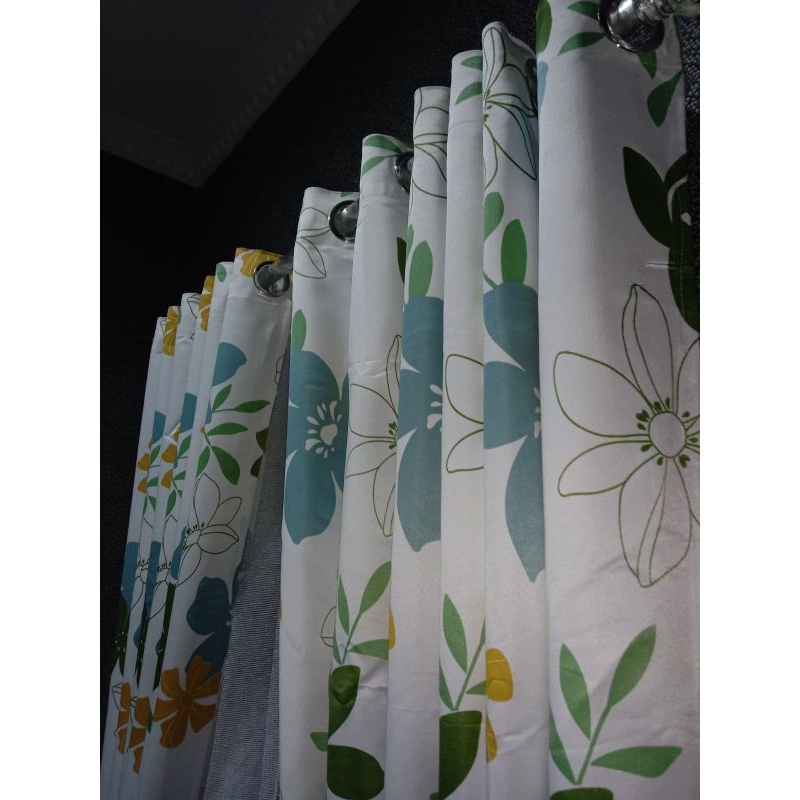 GORDEN JENDELA/PINTU/PEMBATAS RUANGAN SIAP PASANG BAHAN TEBAL MOTIF BUNGA