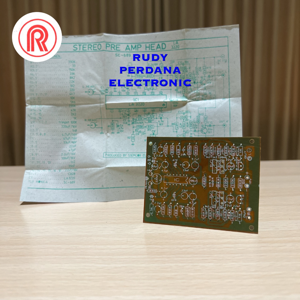 PCB MODUL STEREO PRE AMP HEAD AUDIO SOUND SYSTEM RONICA SC-689