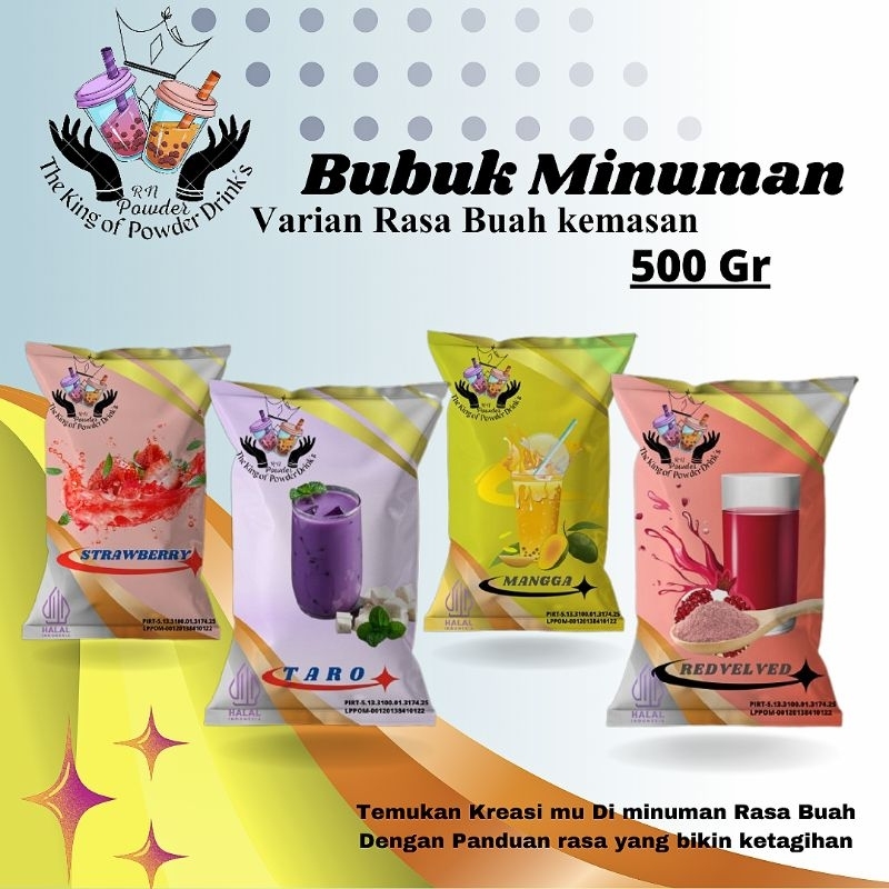 

Bubuk Minuman Serbuk Minuman Aneka Rasa Buah Minuman Kemasan 500 Gram Minuman Kekinian Bubuk Minuman