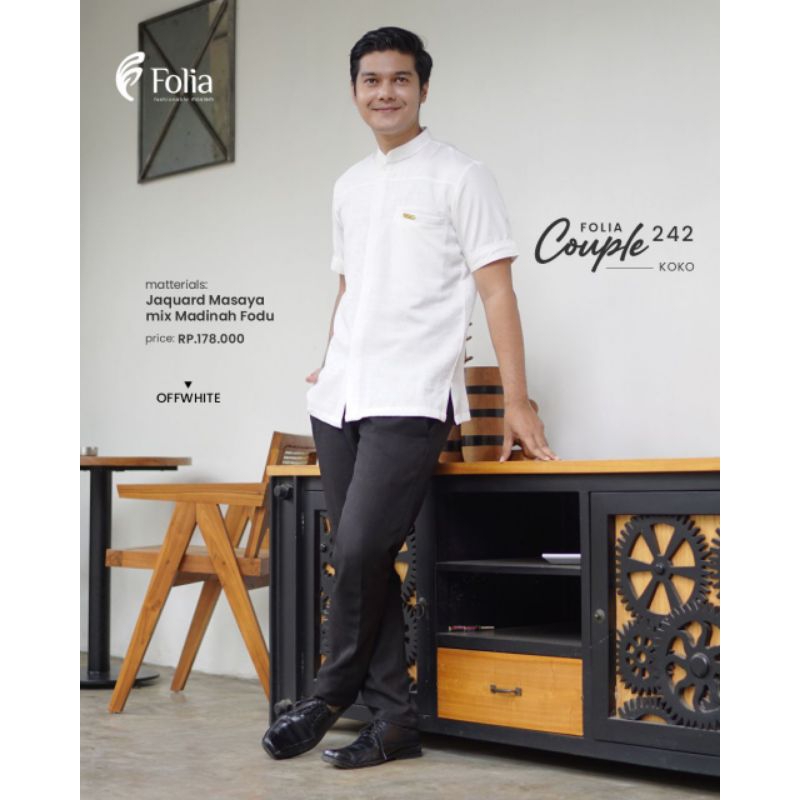 Folia Koko Dewasa Lengan Pendek Fko 242 Off White/Putih Tulang/Koko Putih