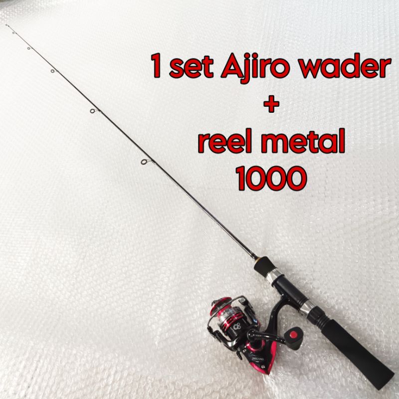termurah laris cod satu set joran casting wader ul lentur ajiro wader ultralight 135 150 cm