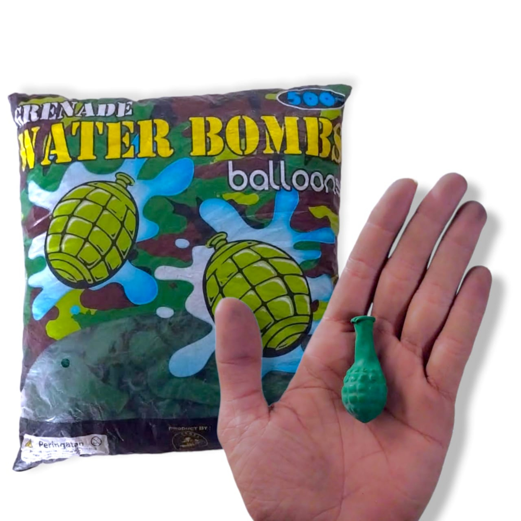 500 PCS BALON AIR BENTUK GRENADE / 500 PCS BALON GRENADE / BALLOON WATER BOOMBS GRENADE