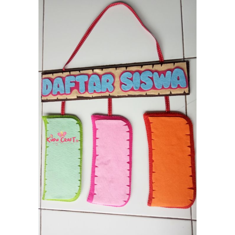 

hiasan kelas / daftar siswa
