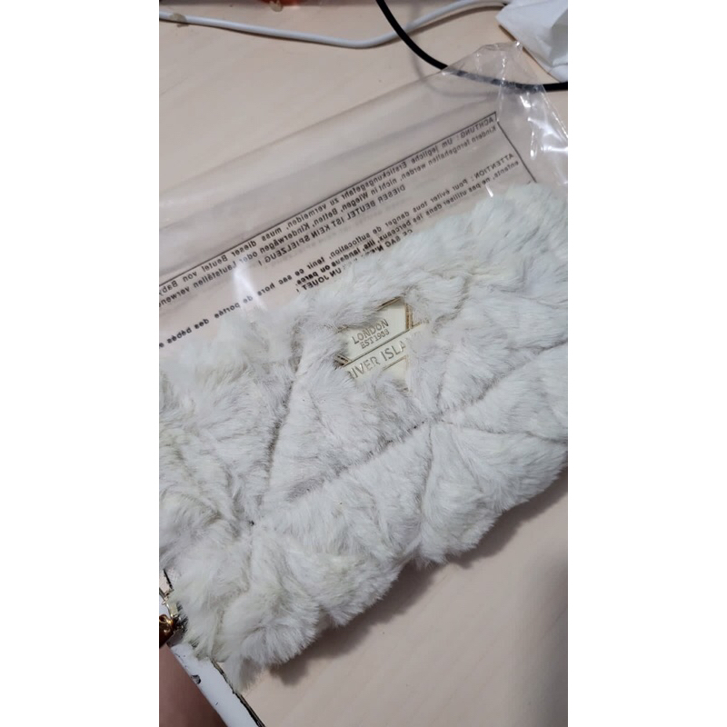 Dompet long wallet bulu fur River island original