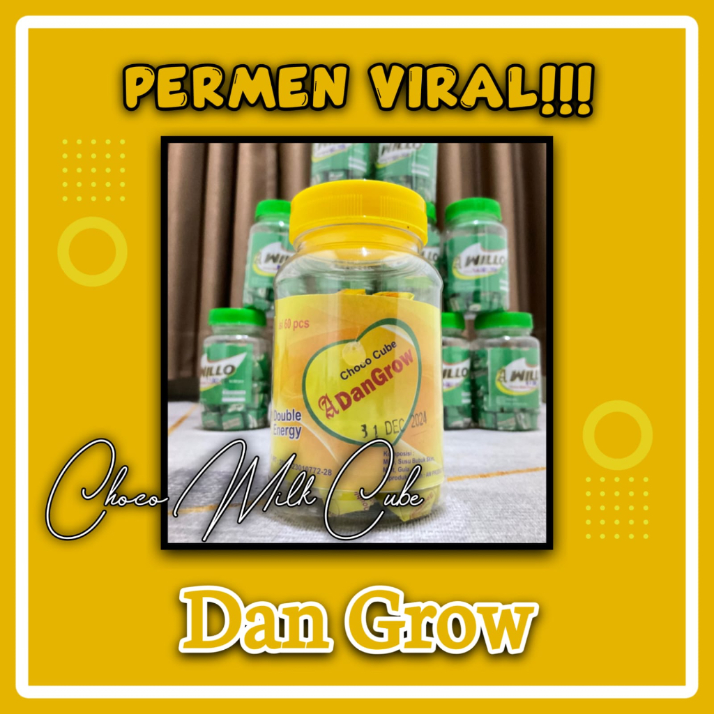 

[PREMIUM] PERMEN DAN GROW CANDY CUBE | PERMEN VIRAL MURAH ISI 60pcs | BEST SELLER CANDY CUBE - BISA COD