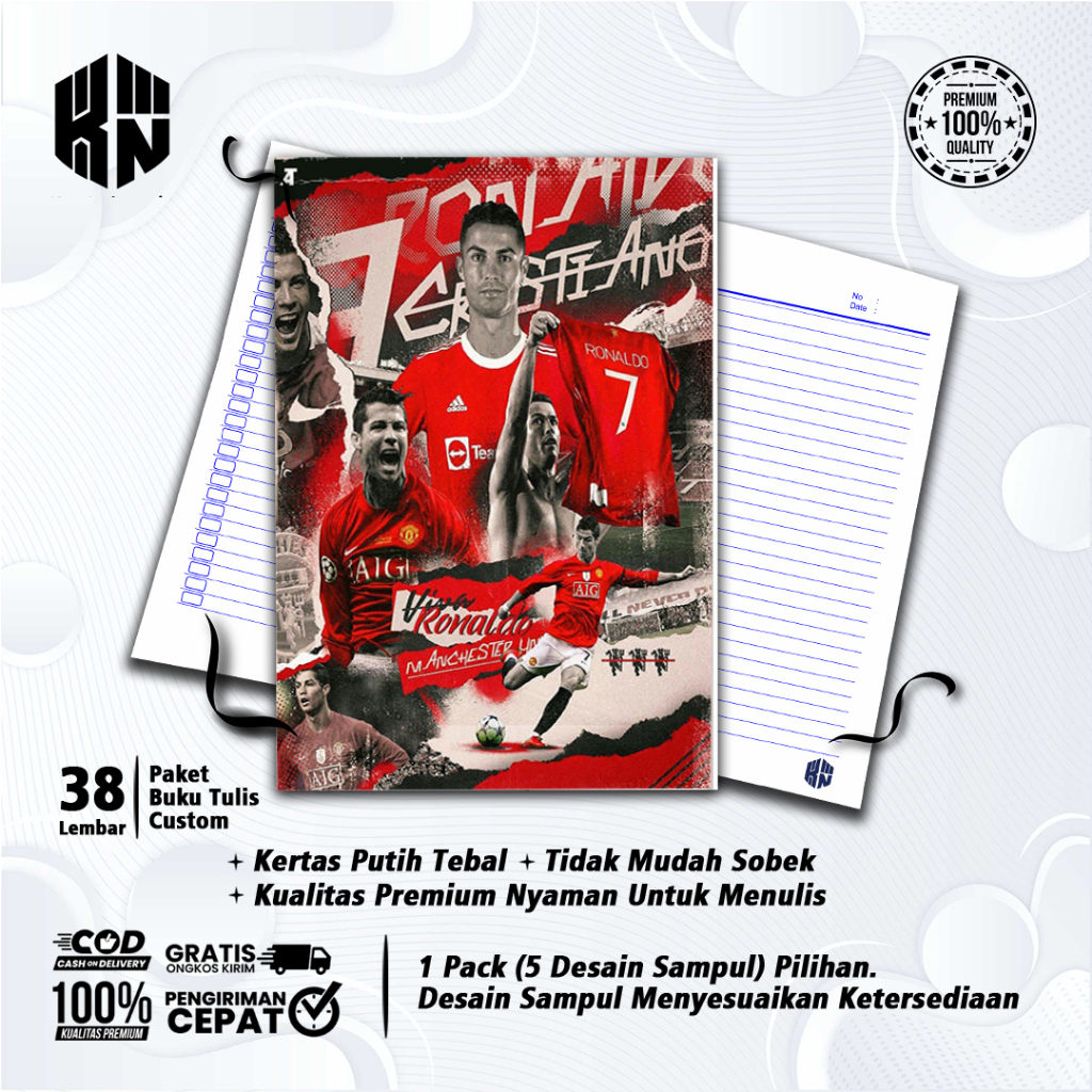 

Buku Tulis Sekolah Custom Tema Sepak Bola ALL STAR fifa Bergaris 38 Lembar 1 Pak Isi 5 Buku/ Buku Tulis Anime/ Buku Aesthetic/ Buku Catatan