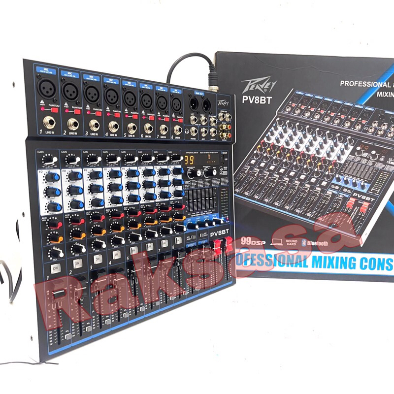 Mixer audio Peavey PV8BT Bluetooth USB Recording to PC pv 8bt pv8 bt