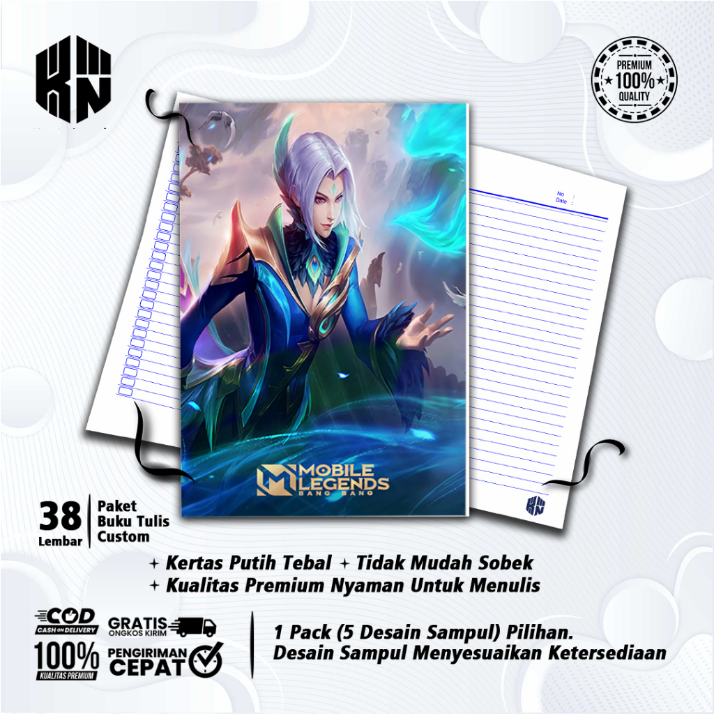 

Buku Tulis Sekolah Custom Tema MOBILE LEGEND ROLE Bergaris 38 Lembar 1 Pak Isi 5 Buku/ Buku Tulis Anime/ Buku Aesthetic/ Buku Catatan