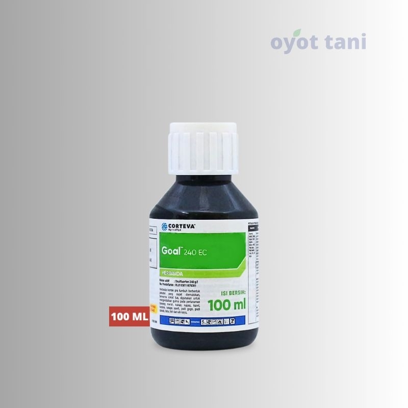 Goal 240EC 100ml (Original) | Herbisida Kontak Pra Tumbuh Bahan Aktif Oksifluorfen 240g/L | Obat Pen