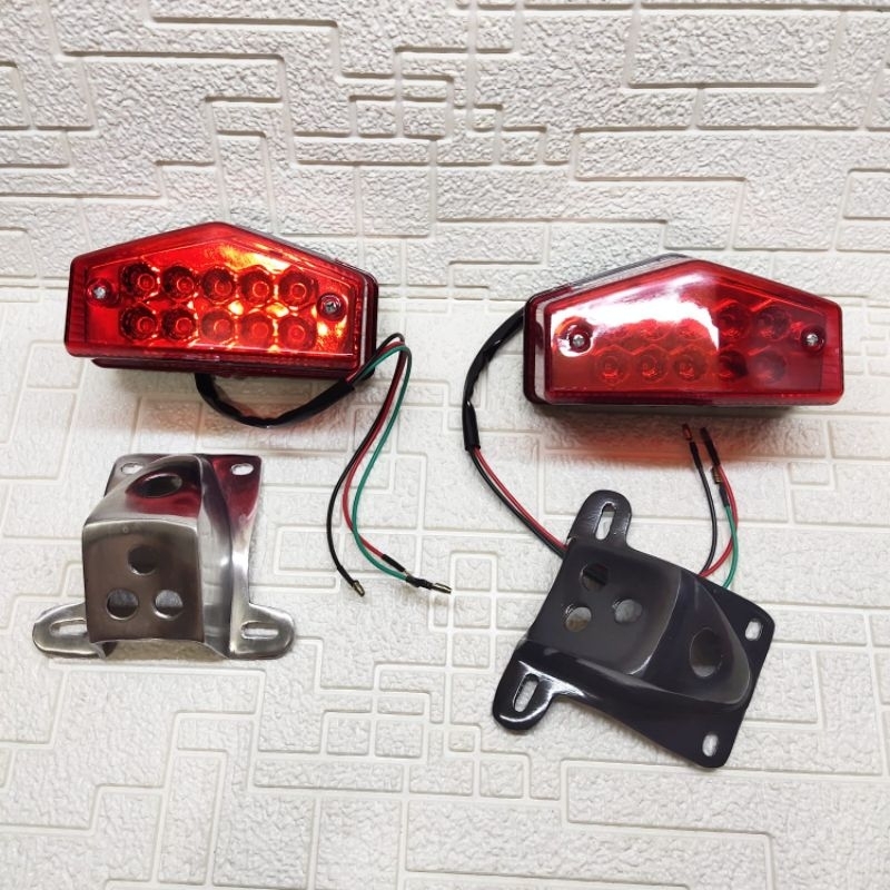 paket hemat dudukan lampu RX king + Lampu stop belakang Motor Rx-King Led