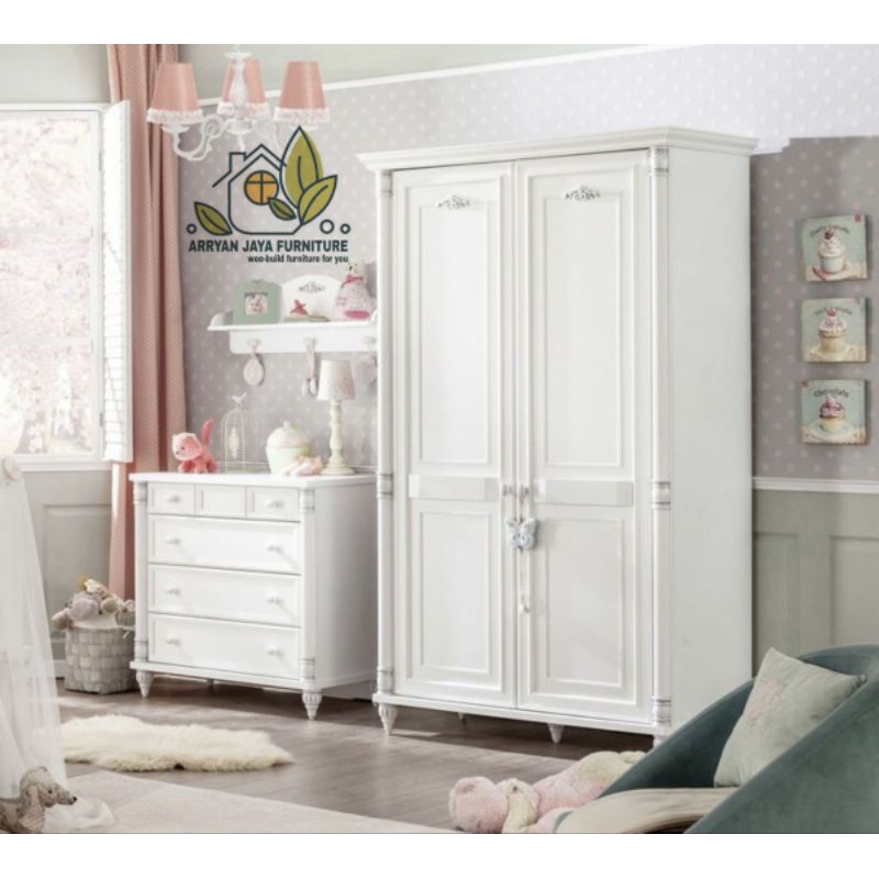 lemari pakaian anak 2 pintu