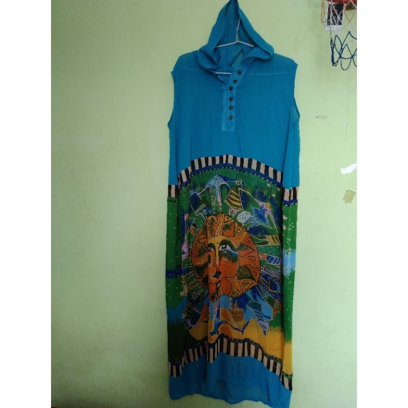 BAJU ATASAN WANITA DRESS/OUTER HUDDY TANPA LENGAN