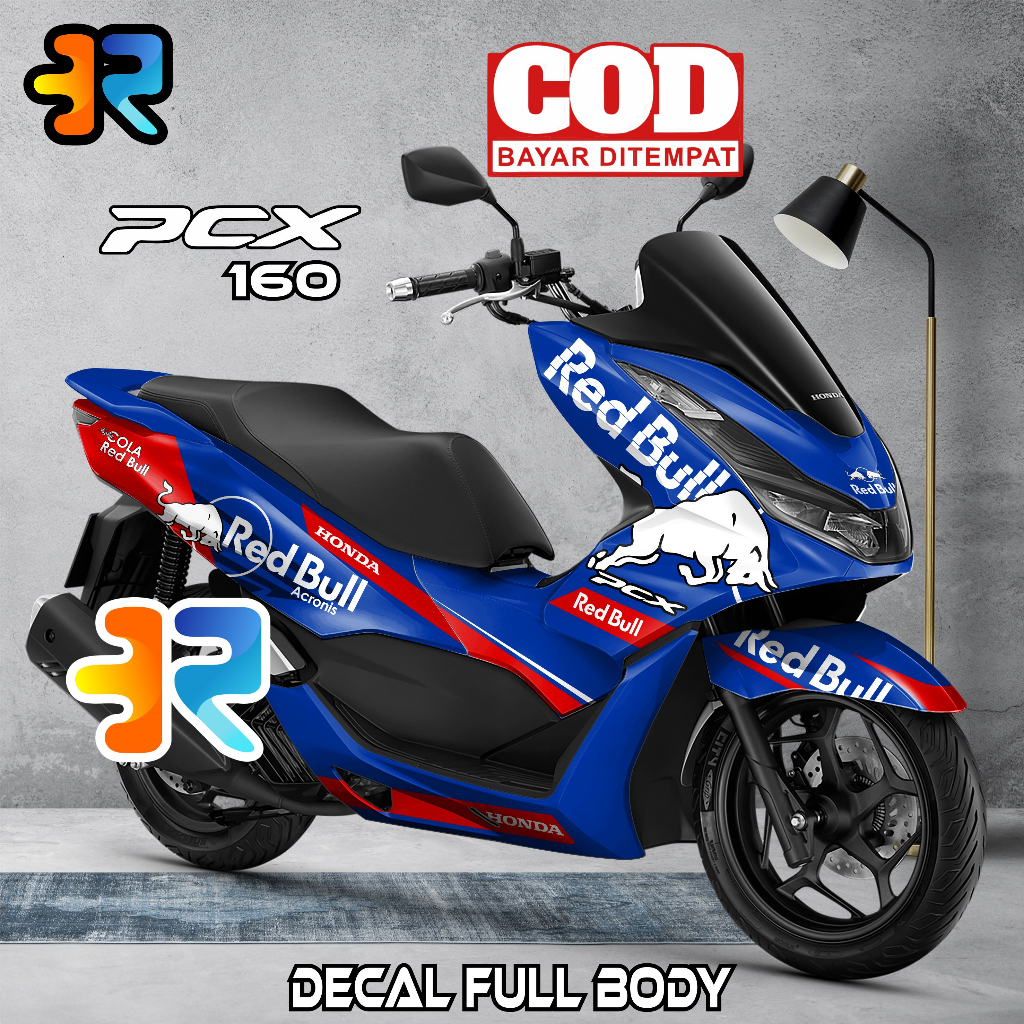 Decal Pcx 160 Stiker Full Body Variasi Desain Redbull Torro
