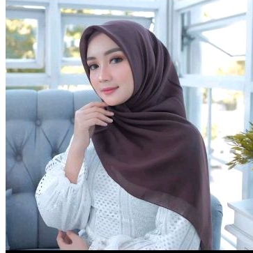 JILBAB Segi empat COKLAT TERMURAH KRUDUNG SEGIEMPAT TERMURAH COKLAT Coffe/Bella square Coklat pramuk